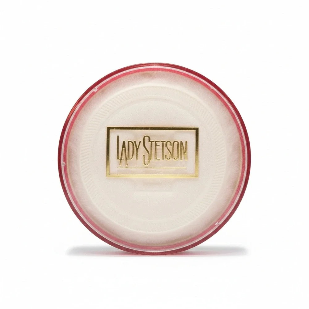 Lady Stetson Vintage Body Dusting Powder Coty Talc Sealed Puff Vanity Collector